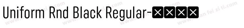 Uniform Rnd Black Regular字体转换